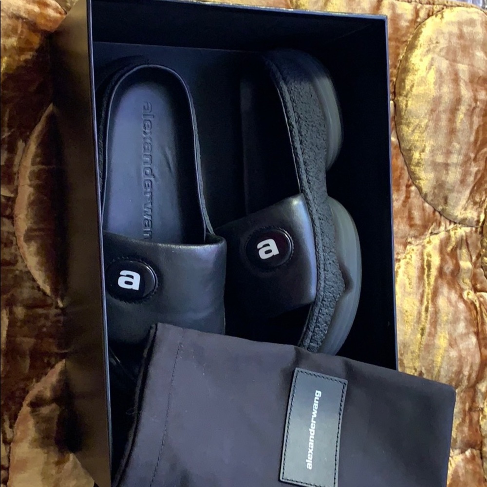 Alexander Wang Platform A1 Slide Nappa - Black - image 1